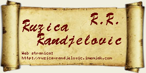 Ružica Ranđelović vizit kartica